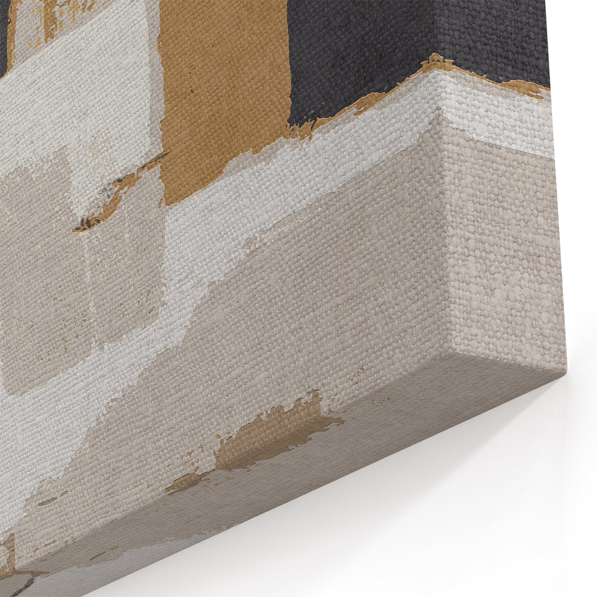 Textured Blocks – Contemporary Canvas Art in Earthen Harmony Abstracts