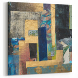 Golden Layers – Contemporary Canvas Art from Earthen Harmony Abstracts