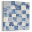 Colorful Abstract Wall Art – Blue Grid Modern Minimalist Canvas