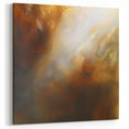 Modern Abstract Wall Art – Glowing Golden Brown Canvas Print