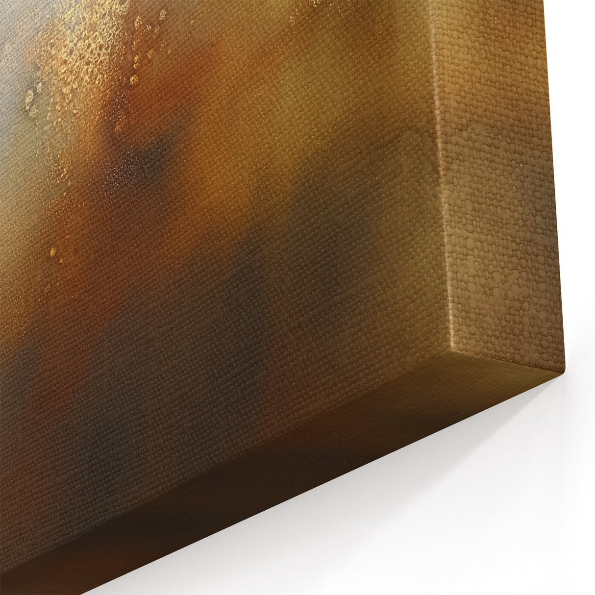 Modern Abstract Wall Art – Glowing Golden Brown Canvas Print