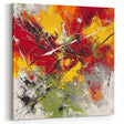 Modern Abstract Wall Art – Explosive Red and Yellow Canvas Print