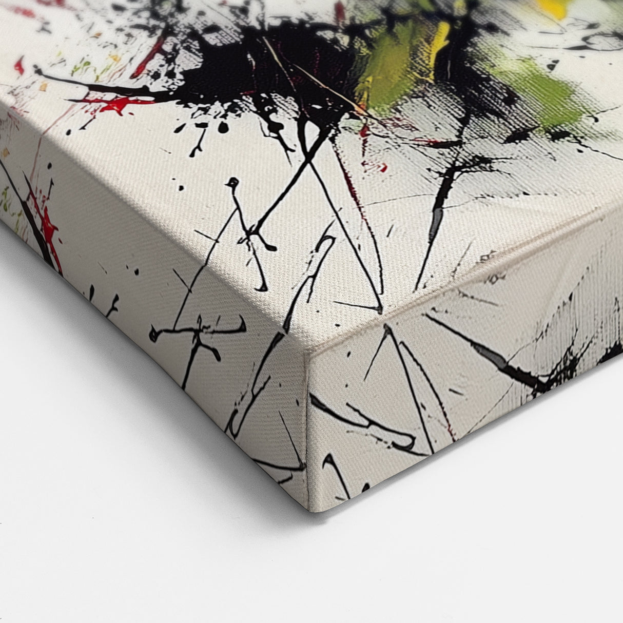 Modern Abstract Wall Art – Explosive Red and Yellow Canvas Print