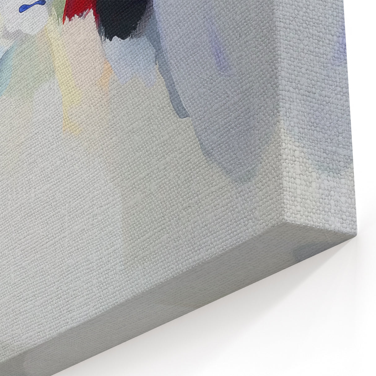 Minimalist Abstract Wall Art – Misty Gray and Blue Canvas Print