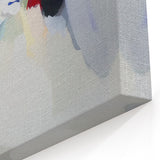 Minimalist Abstract Wall Art – Misty Gray and Blue Canvas Print