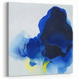 Large Abstract Wall Art – Flowing Blue and Yellow Modern Canvas