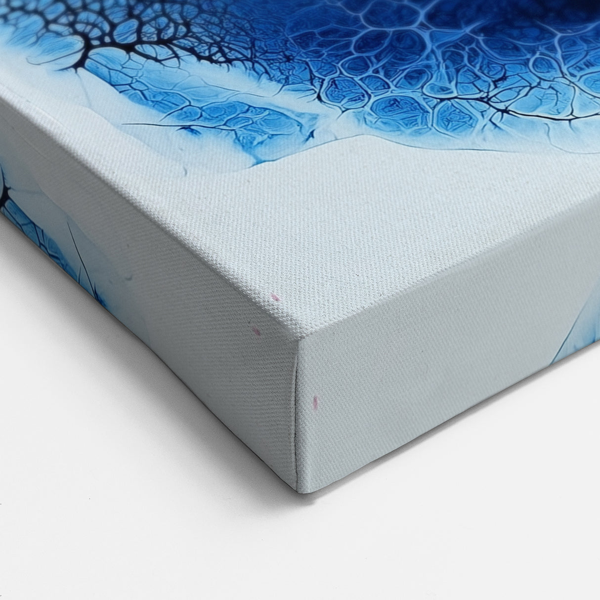 Colorful Abstract Wall Art – Ocean Blue and Yellow Fluid Canvas