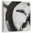 Minimalist Abstract Wall Art – Bold Black and White Canvas Print