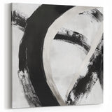 Minimalist Abstract Wall Art – Bold Black and White Canvas Print