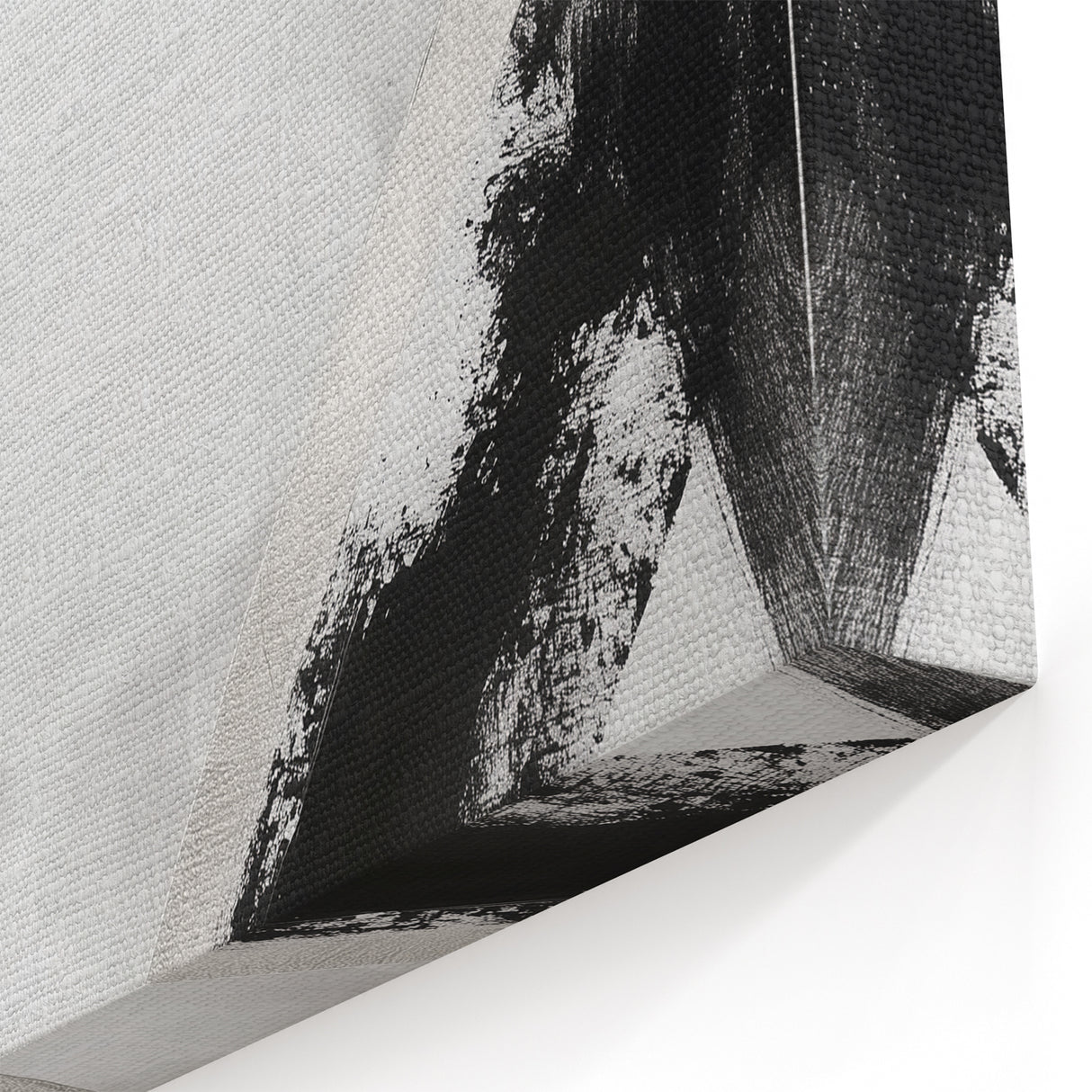 Minimalist Abstract Wall Art – Bold Black and White Canvas Print