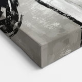 Large Abstract Wall Art – Modern Black and White Minimalist Canvas