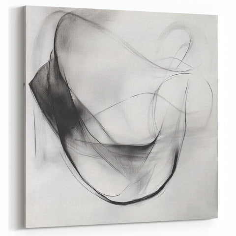 Colorful Abstract Wall Art – Minimal Modern Black and White Canvas