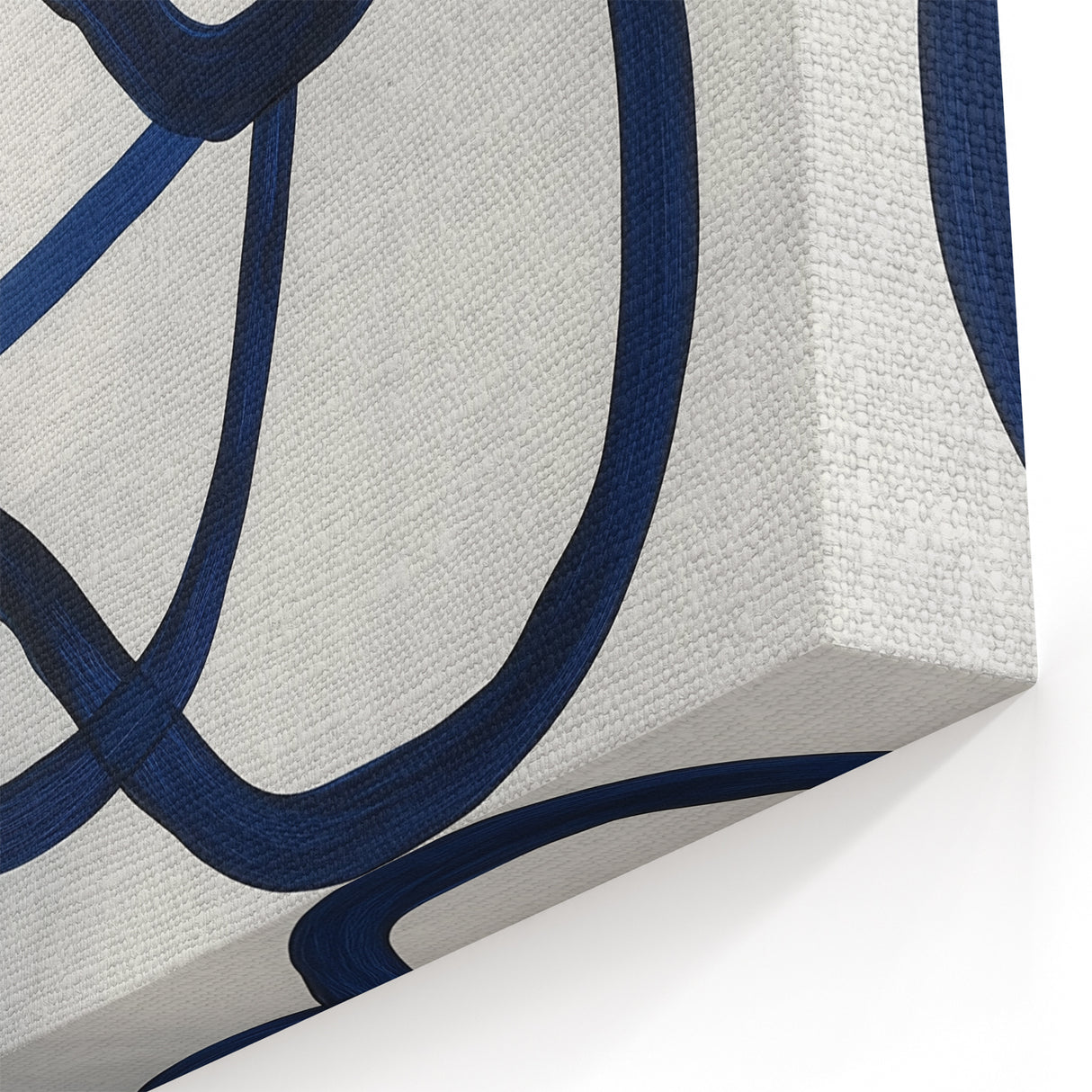 Modern Abstract Wall Art – Navy Blue Minimalist Geometric Print