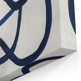 Modern Abstract Wall Art – Navy Blue Minimalist Geometric Print