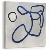 Contemporary Abstract Canvas – Blue Minimalist Modern Wall Art