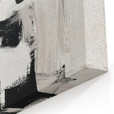 Minimalist Abstract Wall Art – Black, White & Beige Modern Canvas