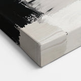 Minimalist Abstract Wall Art – Black, White & Beige Modern Canvas