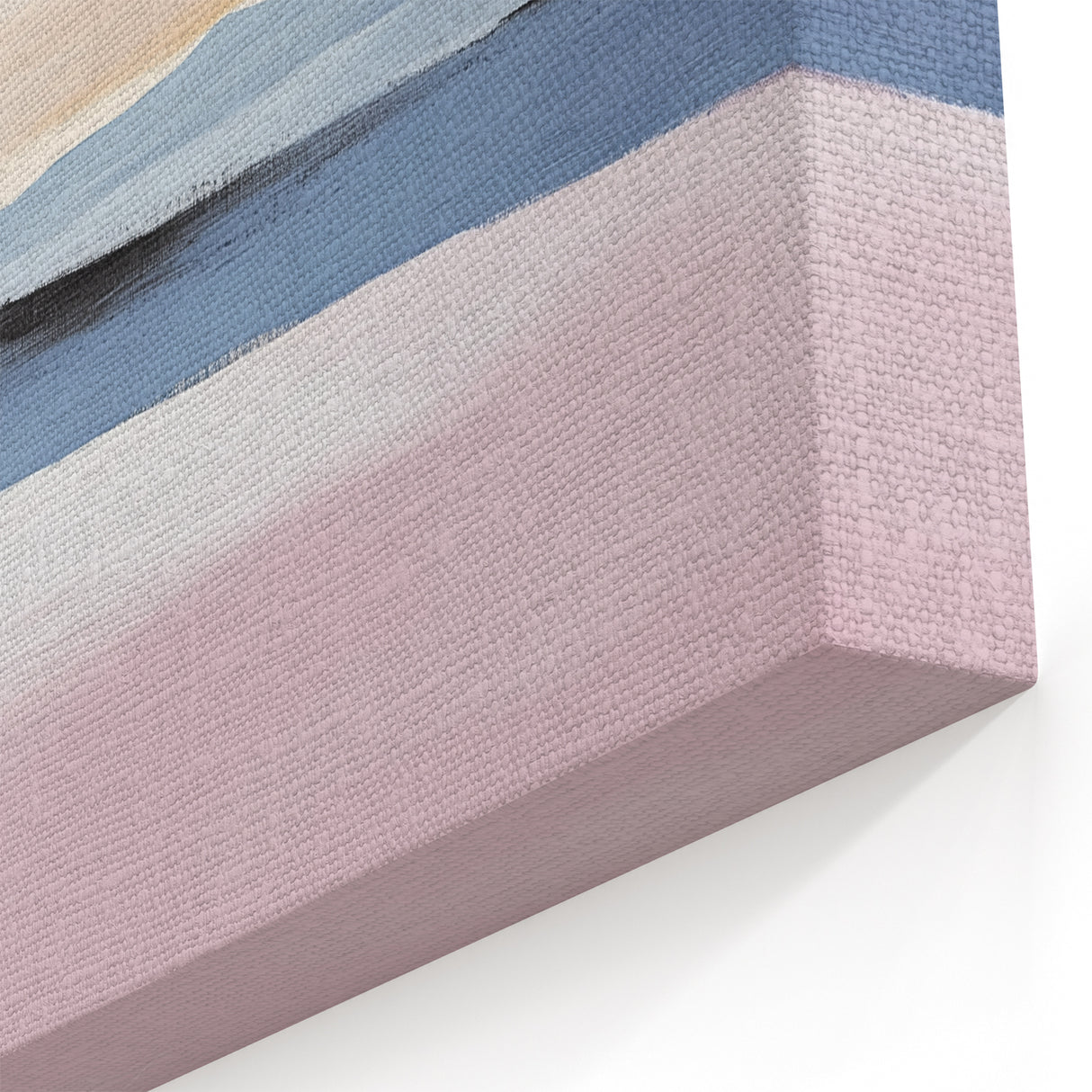 Colorful Abstract Wall Art – Soft Pink and Blue Modern Canvas Print