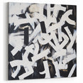 Modern Abstract Wall Art – Bold Black and White Geometric Canvas