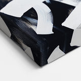 Modern Abstract Wall Art – Bold Black and White Geometric Canvas