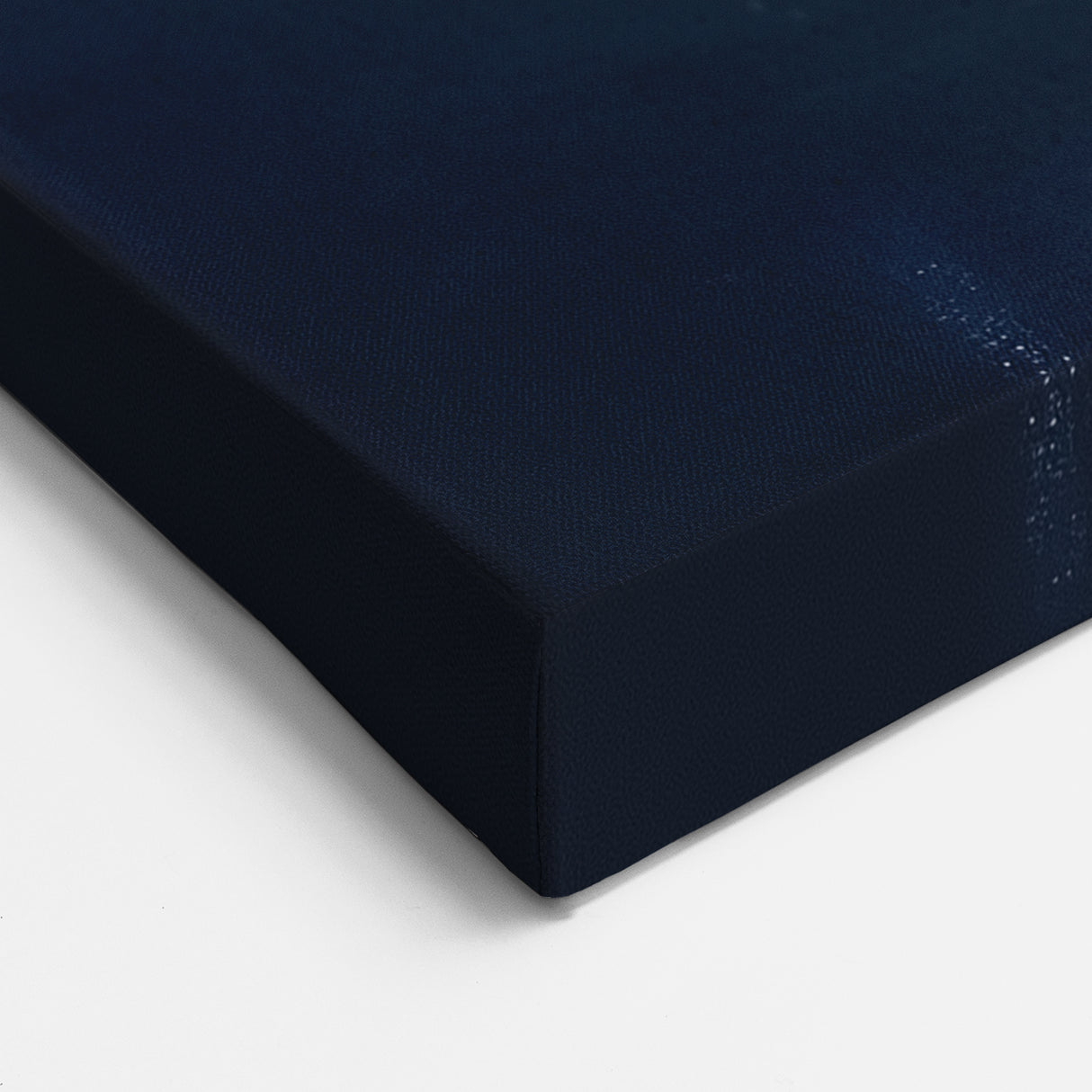 Contemporary Abstract Canvas – Bold Navy and White Minimalist Art