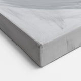 Large Abstract Wall Art – Bold Black and White Circular Motion Canvas