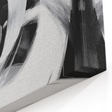 Colorful Abstract Wall Art – Bold Black and White Motion Canvas Print
