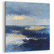 Modern Abstract Wall Art – Contemporary Navy & Gold Canvas Decor