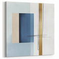 Large Abstract Wall Art – Bold Blue & Gold Minimalist Canvas Design
