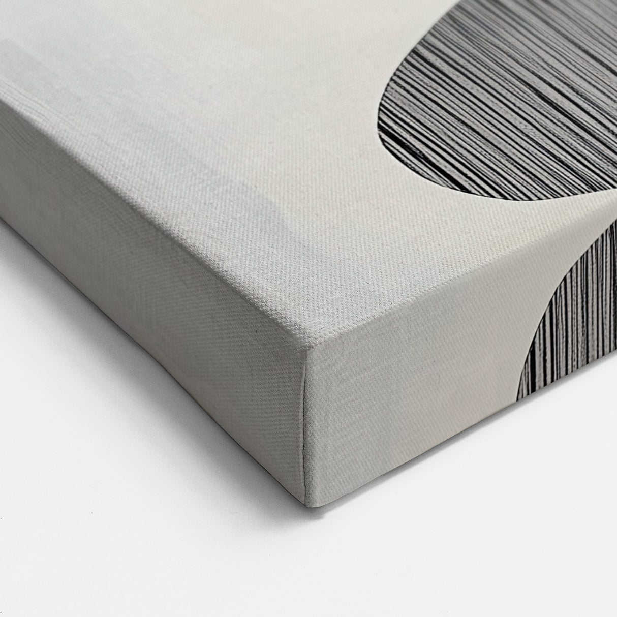 Modern Abstract Wall Art – Black & White Stacked Minimalist Design