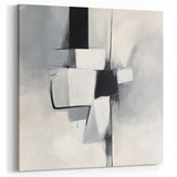 Geometric Abstract Wall Decor – Modern Black & White Canvas Design