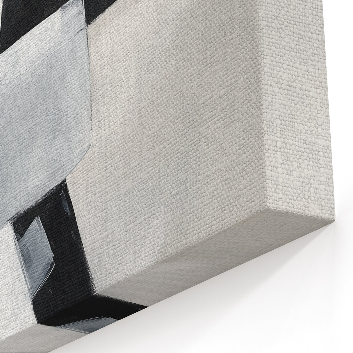 Minimalist Abstract Wall Art – Black & Gray Modern Canvas Design