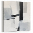 Large Abstract Wall Art – Bold Black & White Vertical Canvas Print