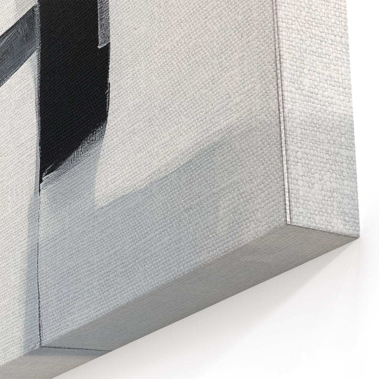 Large Abstract Wall Art – Bold Black & White Vertical Canvas Print