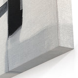 Large Abstract Wall Art – Bold Black & White Vertical Canvas Print