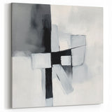 Colorful Abstract Wall Art – Black & Gray Modern Canvas Composition