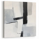 Abstract Art Prints – Bold Black & Gray Modern Minimalist Canvas