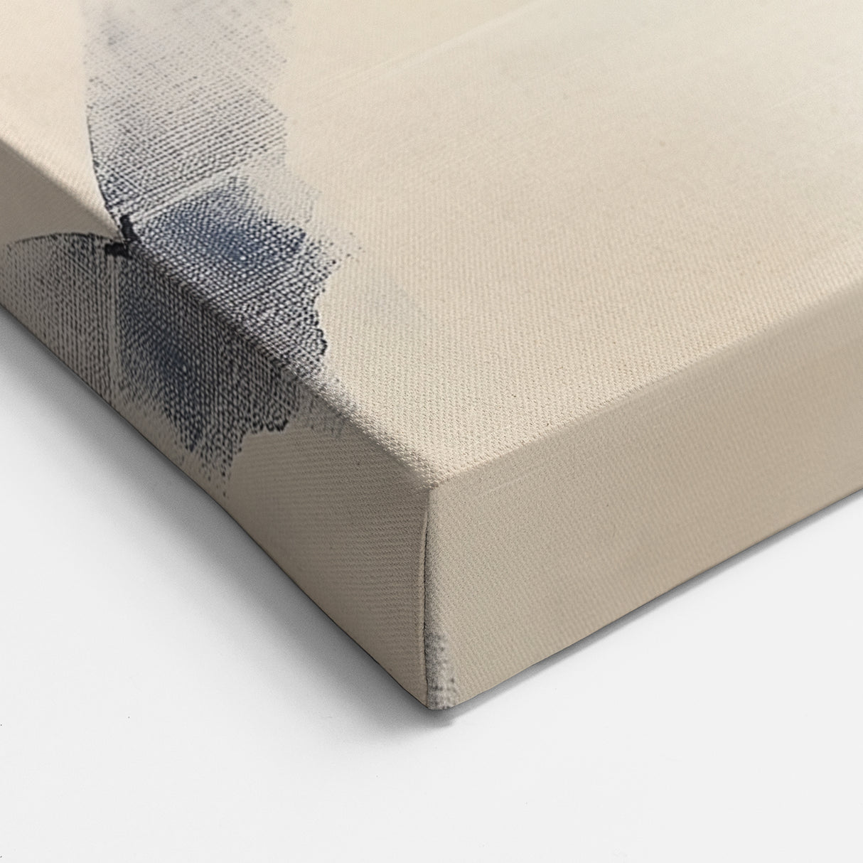 Contemporary Abstract Canvas – Navy Brushstroke Modern Wall Art