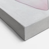 Large Abstract Wall Art – Soft Pink, Black & Gray Overlap Canvas