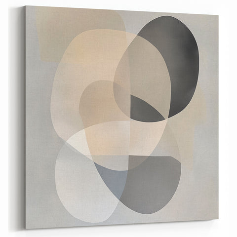 Geometric Abstract Wall Decor – Soft Neutral Modern Artwork
