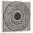 Colorful Abstract Wall Art – Black & White Optical Dot Pattern