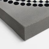 Colorful Abstract Wall Art – Black & White Optical Dot Pattern