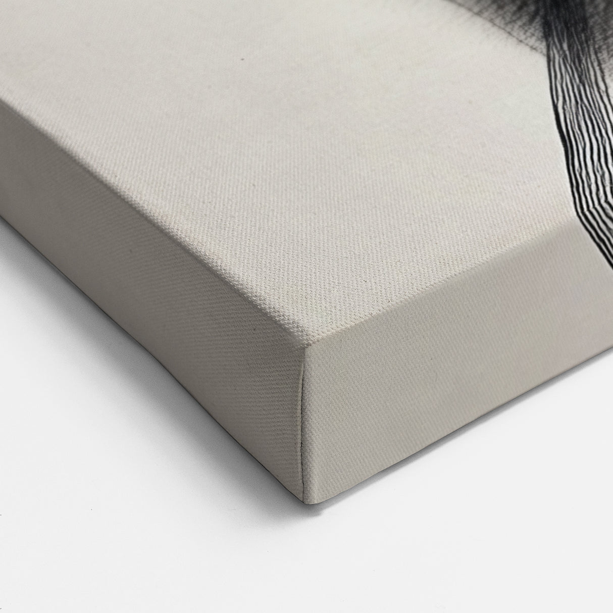 Modern Abstract Wall Art – Dynamic Charcoal Linework on Beige