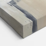 Colorful Abstract Wall Art – Navy, Beige & White Layered Strokes