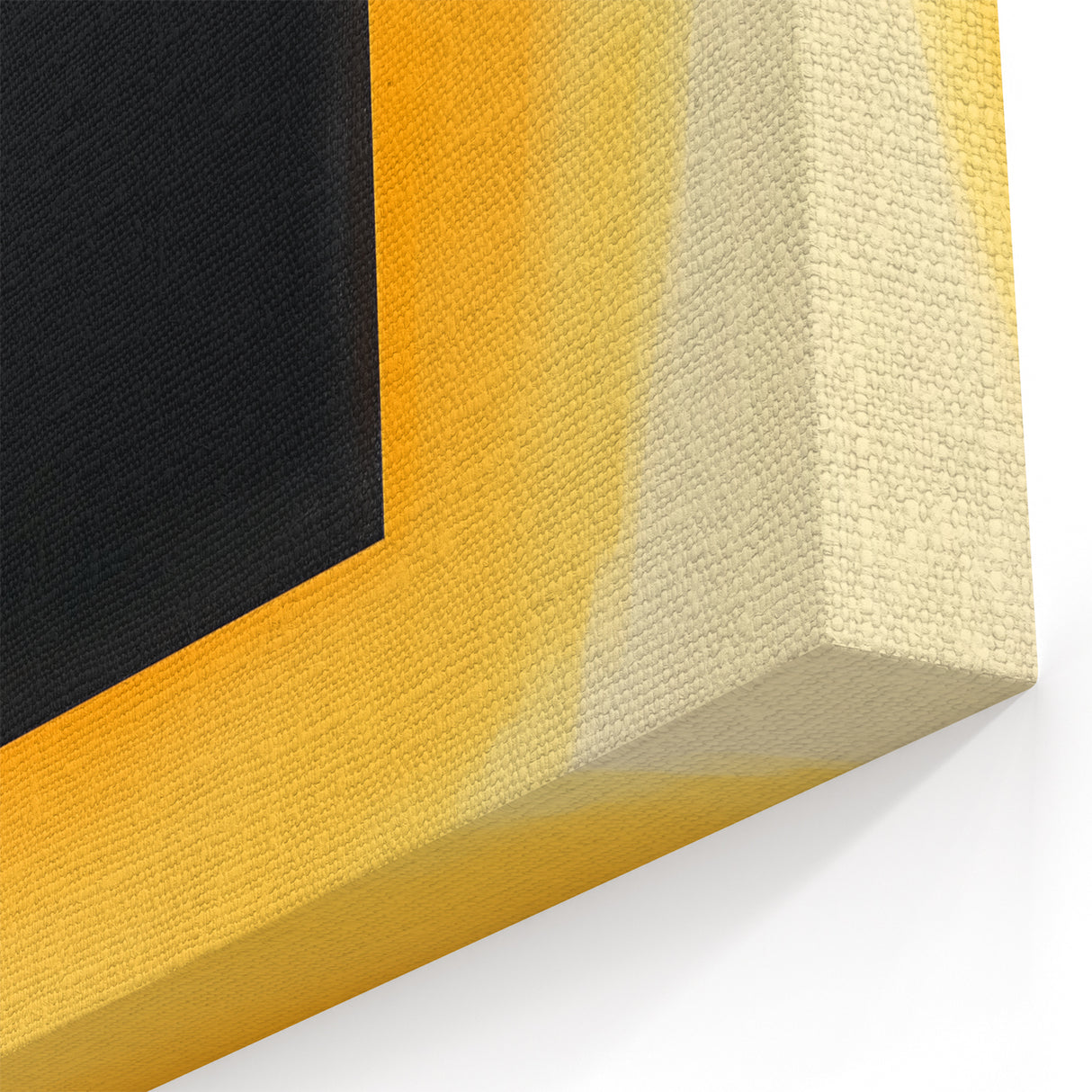 Abstract Art Prints – Black Square with Glowing Orange Gradient