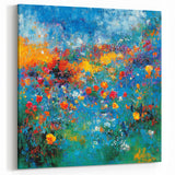 Colorful Abstract Wall Art – Vibrant Modern Floral Canvas Painting
