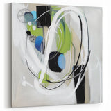 Abstract Art Prints – Modern Green and Blue Geometric Wall Design