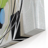 Abstract Art Prints – Modern Green and Blue Geometric Wall Design