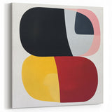 Abstract Art Prints – Bold Modern Color Blocks in Red and Yellow