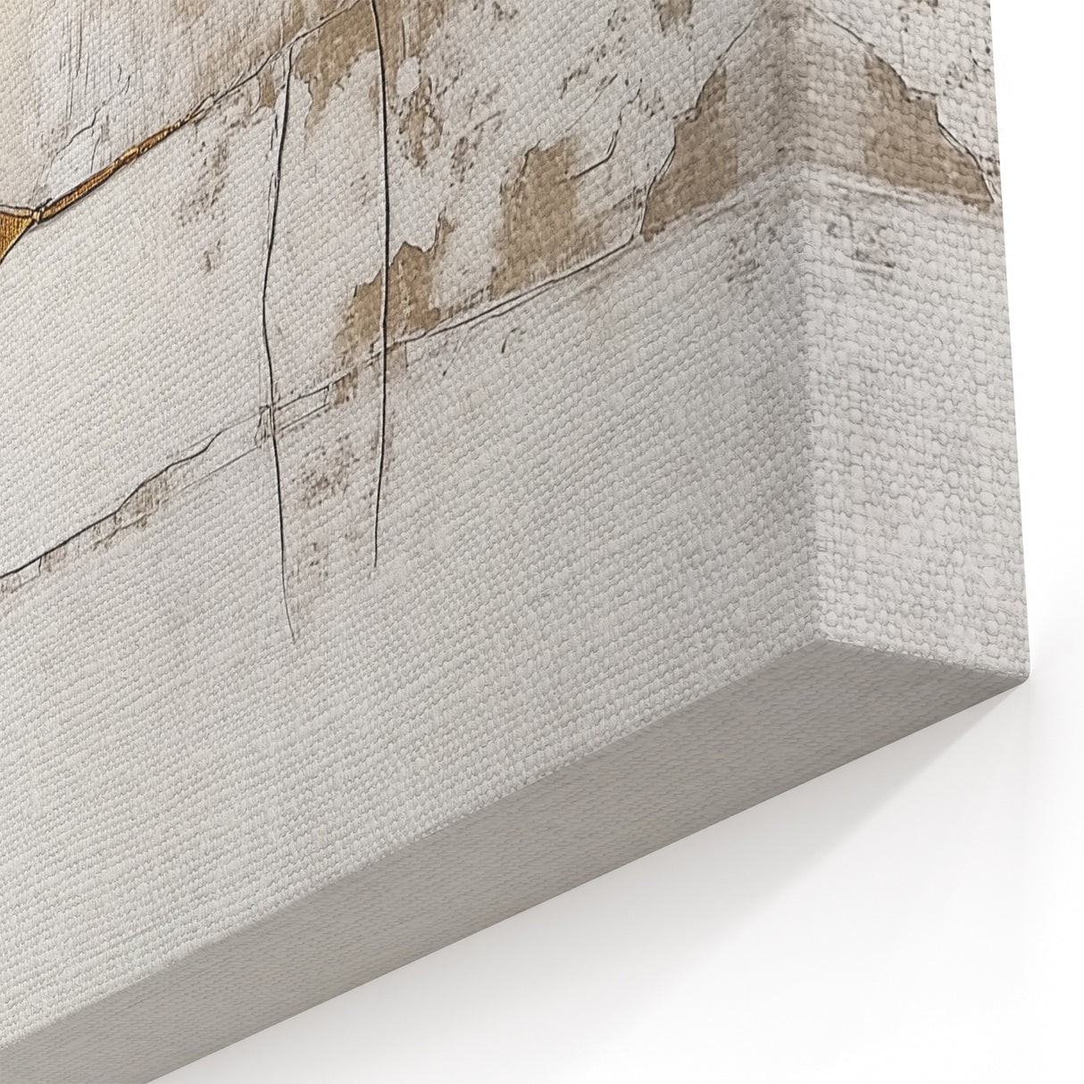 Modern Abstract Wall Art – Bold Geometric Canvas in Blue & Gold